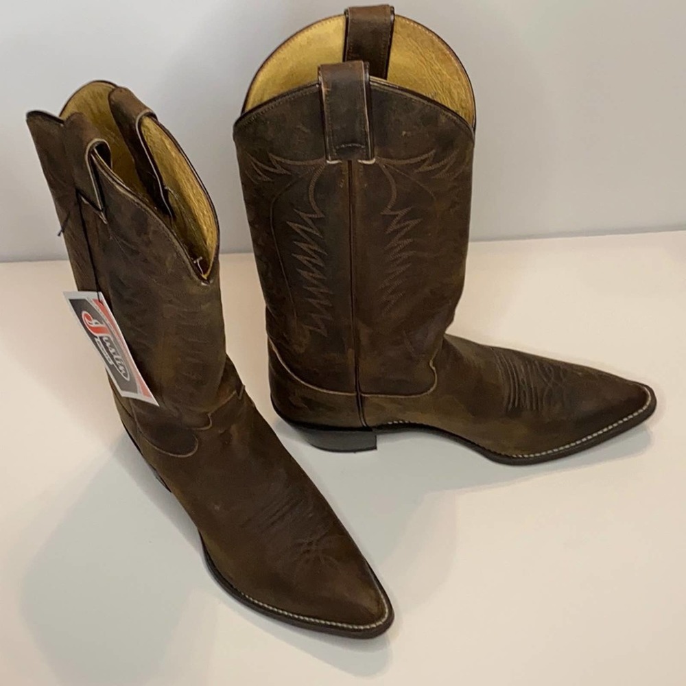 Justin Ladies Western Boots Leather Size 10 Florica L4935